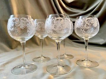 Verre à eau (5) - Cristal - Ensemble de 5 verres en cristal