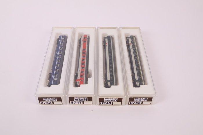 Märklin Z - 8742/8747/8746/8745 - Modeltrein personenwagen, Hobby en Vrije tijd, Modeltreinen | H0