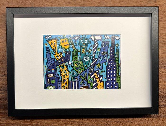 James Rizzi (1950-2011) - TIC TAC TOE N THE CITY, Antiquités & Art, Antiquités | Autres Antiquités