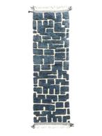 Marokkaans blauw modern loper wollen tapijt - Vloerkleed -, Huis en Inrichting, Nieuw