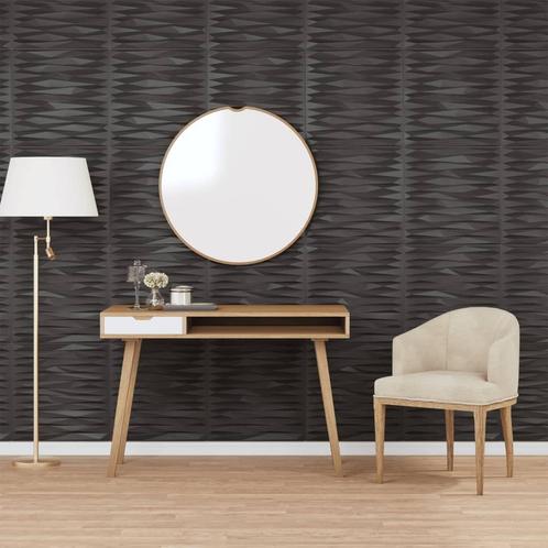 vidaXL 12 st Wandpanelen steen 3 m² 50x50 cm XPS zwart, Doe-het-zelf en Bouw, Platen en Panelen, Nieuw, Verzenden