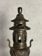 Brûleur dencens Tempel draken 30 cm - Bronze - Fin du XXe
