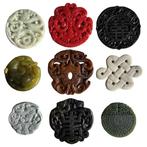 Collection of 9 Amulets - Serpentijn - China  (Zonder