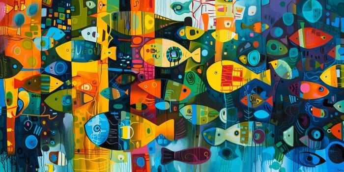 Felix van Horst - Marine Mosaic (XXL), Antiek en Kunst, Kunst | Designobjecten