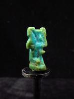 Oud-Egyptisch Faience amulet van de God Shu - 1.7 cm (Zonder