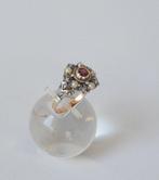 Ring - 19.2 kt. Roségoud, Zilver - 0.18ct. tw. Granaat, Nieuw