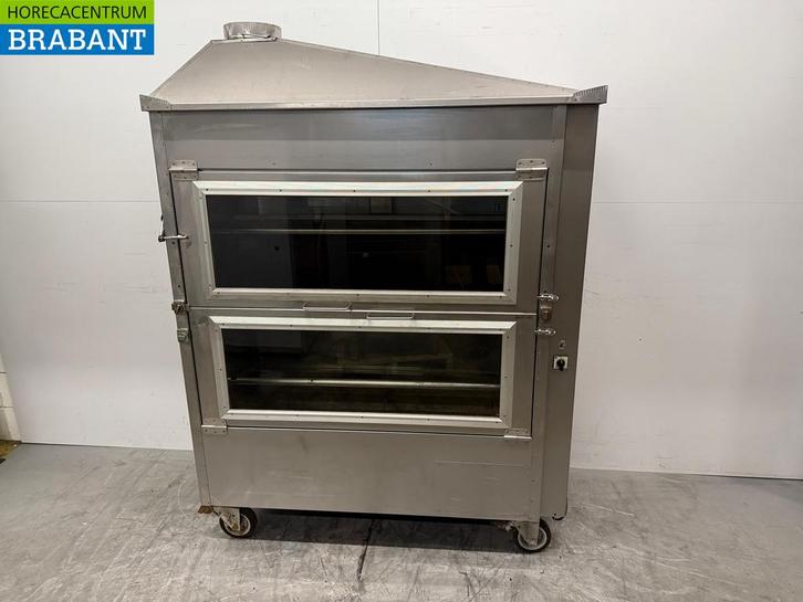 RVS Barbecue Houtskool Grill Rotisserie 143,5 cm 230V Horeca, Zakelijke goederen, Horeca | Keukenapparatuur, Ophalen of Verzenden