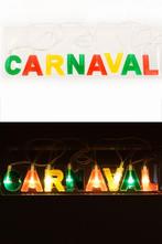 Letterslinger Carnaval Rood Geel Gr, Hobby en Vrije tijd, Feestartikelen, Verzenden, Nieuw