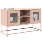 vidaXL Tv-meubel 100,5x39x60,5 cm staal roze, Huis en Inrichting, Verzenden, Nieuw