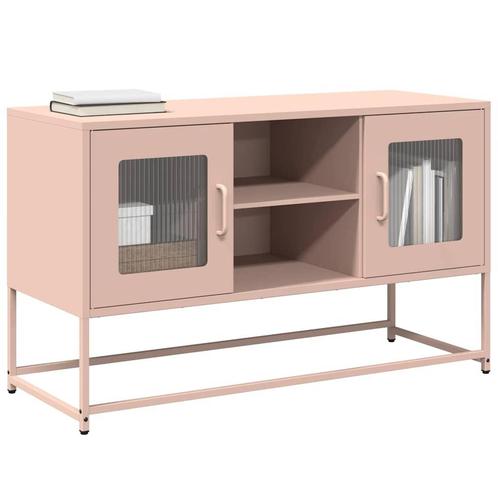 vidaXL Tv-meubel 100,5x39x60,5 cm staal roze, Huis en Inrichting, Kasten |Televisiemeubels, Nieuw, Verzenden