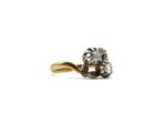 Ring - 18 karaat Geel goud, Platina Diamant  (Natuurlijk)