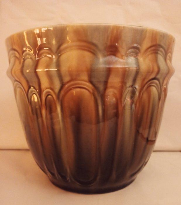 Gustave de Bruyn 1838-1916 - Vase - Faïence fine - Cache pot, Antiek en Kunst, Antiek | Glaswerk en Kristal