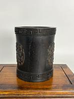 Traditionele Chinese Brushpot - Hout - Eind 20e eeuw, Antiek en Kunst