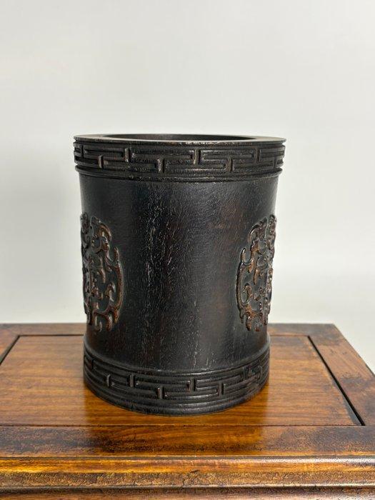 Traditionele Chinese Brushpot - Hout - Eind 20e eeuw, Antiek en Kunst, Antiek | Overige Antiek