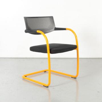 Vitra Visavis vergaderstoel, zwart, sledeframe, Huis en Inrichting, Stoelen, Ophalen of Verzenden, Gebruikt