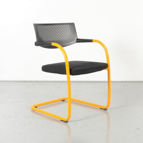 Vitra Visavis vergaderstoel, zwart, sledeframe, Huis en Inrichting, Stoelen, Gebruikt, Ophalen of Verzenden