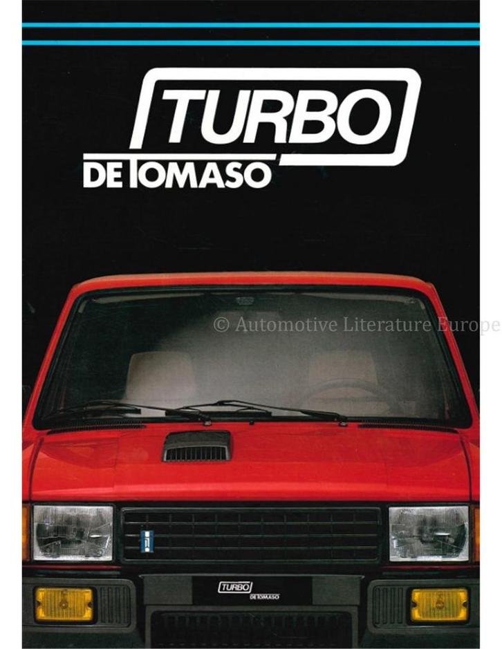 1986 INNOCENTI DE TOMASO TURBO BROCHURE ITALIAANS, Boeken, Auto's | Folders en Tijdschriften