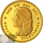 Pays-Bas. 3 stuks verguld zilveren penning van 10 Gulden, Postzegels en Munten