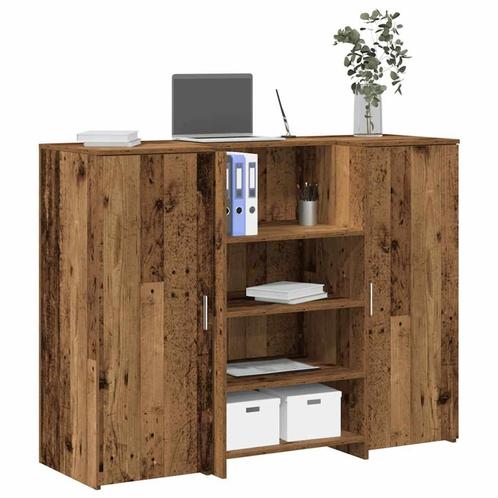 vidaXL Receptiebalie 135x50x103,5 cm bewerkt hout oud, Huis en Inrichting, Bureaus, Nieuw, Verzenden