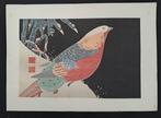 Japanese Woodblock Print - Golden Pheasant in the Snow by