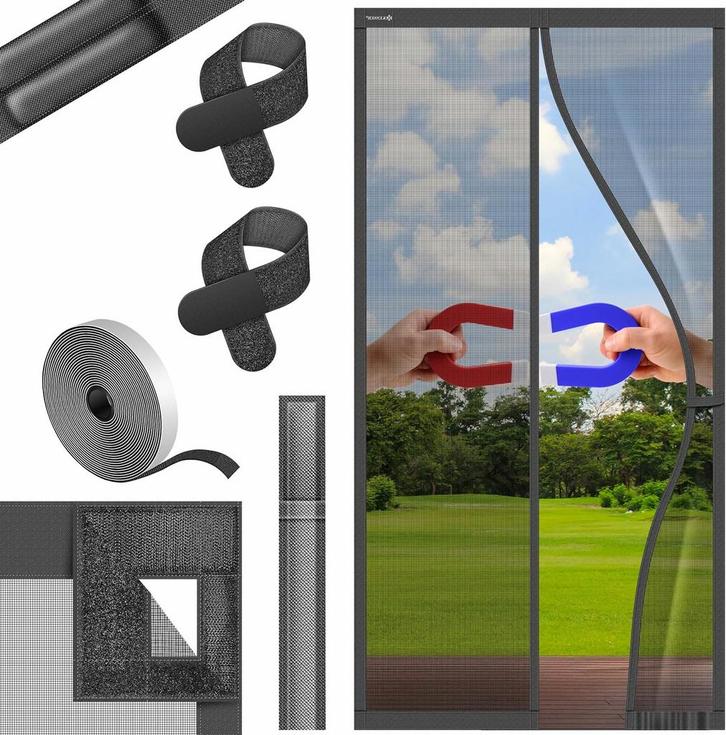 KESSER® Magnetisch deurgordijn - Vliegengordijn - 110x220cm, Doe-het-zelf en Bouw, Deuren en Vliegenramen, Nieuw, Verzenden