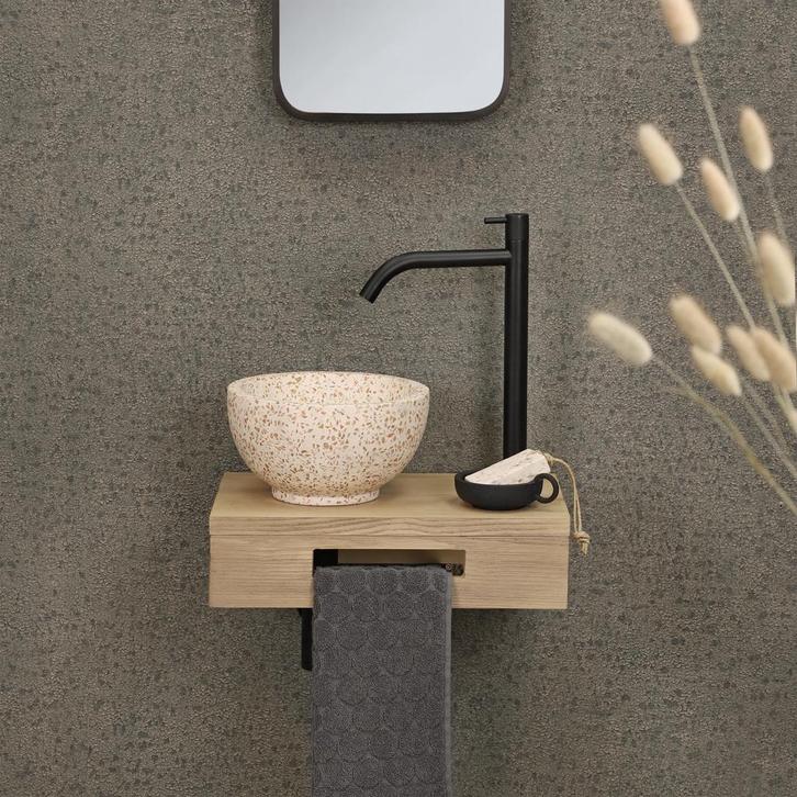 Fonteinplank Differnz Hout 40x25x10cm Licht Eiken, Doe-het-zelf en Bouw, Sanitair, Overige typen, Nieuw, Ophalen of Verzenden