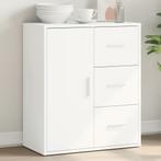 vidaXL Dressoir 60x31x70 cm bewerkt hout wit, Huis en Inrichting, Verzenden, Nieuw