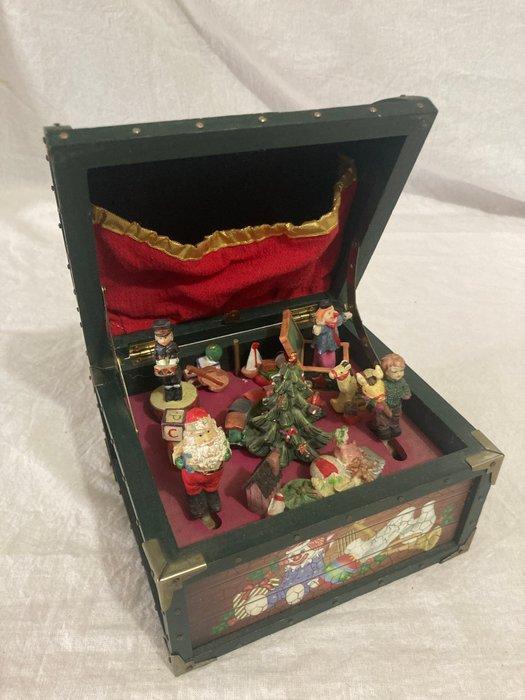(7) Superbe boite à musique du Père Noel et son train décors, Antiek en Kunst, Curiosa en Brocante