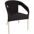 Showroom model Bolero kunststof rotan stoel zwart 4x op