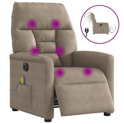 vidaXL Massagestoel elektrisch verstelbaar microvezelstof, Huis en Inrichting, Fauteuils, Nieuw, Verzenden