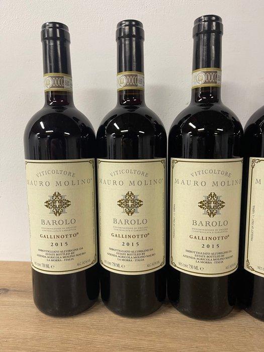 2015 Mauro Molino, Barolo Gallinotto - Piëmont DOCG - 6, Verzamelen, Wijnen
