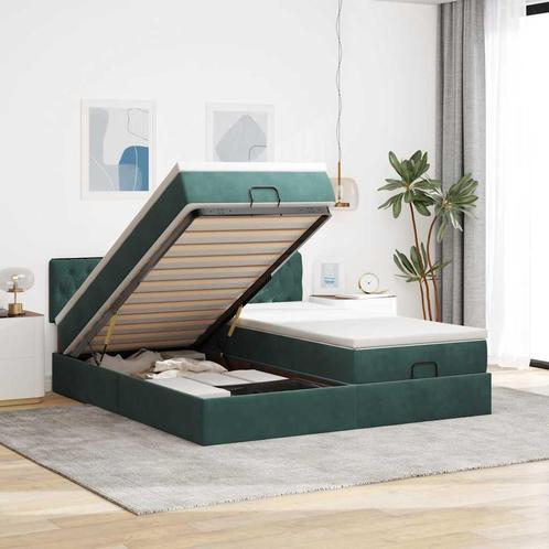 vidaXL Ottoman bed met matrassen 200x200cm fluweel, Huis en Inrichting, Slaapkamer | Bedden, Nieuw, Verzenden
