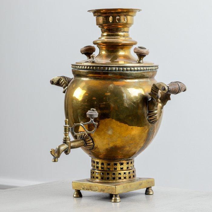 Samovar - Antieke messing Russische samovar – 19e eeuw – met, Antiek en Kunst, Antiek | Overige Antiek