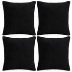 vidaXL Kussenhoezen 4 st 40x40 cm stof zwart