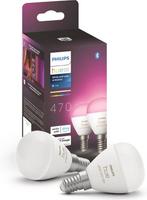 Philips Hue kogellamp - wit en gekleurd licht - 2-pack - E14, Verzenden, Nieuw