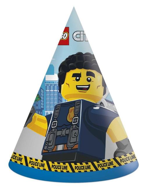 Lego City Feesthoedjes 6st, Hobby en Vrije tijd, Feestartikelen, Nieuw, Verzenden