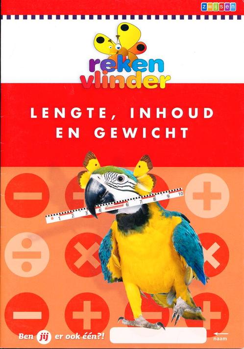 Rekenvlinder lengte, inhoud en gewicht (per stuk), Livres, Livres scolaires, Envoi