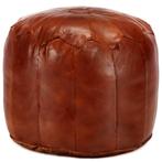 vidaXL Poef 40x35 cm echt geitenleer tan, Verzenden, Nieuw