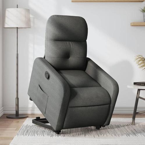 vidaXL Fauteuil inclinable Gris foncÃ© Tissu, Huis en Inrichting, Fauteuils, Verzenden