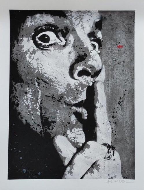 Jef Aérosol (1957) - Chuttt !!!, Antiek en Kunst, Kunst | Schilderijen | Modern