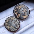 Eilanden bij Caria, Rhodos. Lot of two bronze coins (188-84