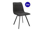 Veiling - Stoel Nora (set van 24) Stof - Antraciet - Grijs, Nieuw