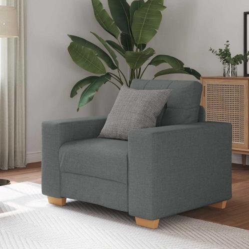 vidaXL Fauteuil 60 cm stof donkergrijs, Huis en Inrichting, Zetels | Zetels, Nieuw, Verzenden
