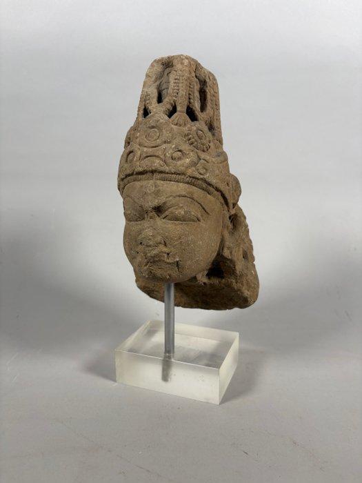 Gupta. Inde Pierre Sculpture de Shiva - 28 cm, Verzamelen, Mineralen en Fossielen