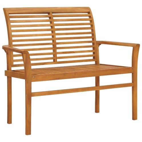 vidaXL Tuinbank 112 cm massief teakhout, Tuin en Terras, Tuinsets en Loungesets, Nieuw, Verzenden