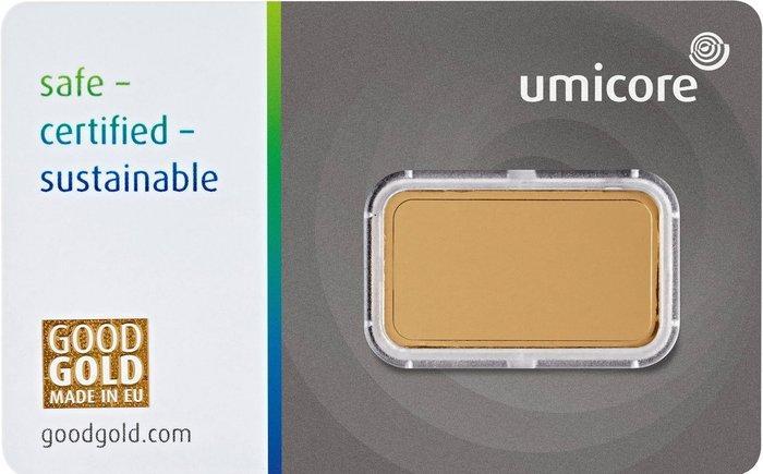 10 gram - Goud .999 - Umicore - Verzegeld en met certificaat, Timbres & Monnaies, Métaux nobles & Lingots