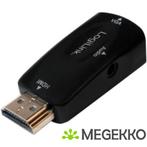 LogiLink CV0107 kabeladapter/verloopstukje HDMI VGA Zwart, Informatique & Logiciels, Cartes vidéo, Verzenden