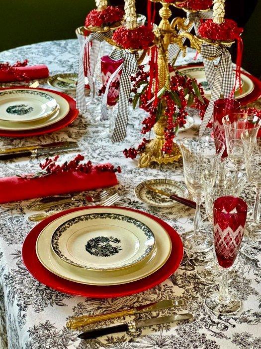 Exclusieve winterse toile de Jouy tafelkleed voor grote, Diversen, Kerst
