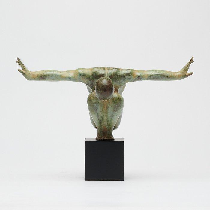 sculptuur, NO RESERVE PRICE - Bronze Sculpture of a Olympic, Antiek en Kunst, Kunst | Designobjecten