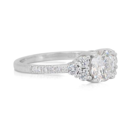 Bague - 18 carats Or blanc - 1.42ct. tw. Diamant (Naturelle), Handtassen en Accessoires, Ringen